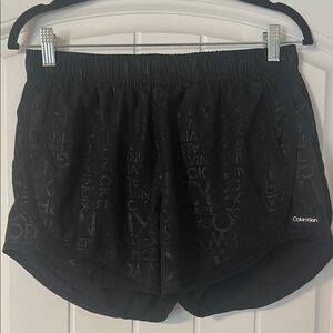 Calvin Klein Black Athletic Shorts Lightweight Elastic Waistband